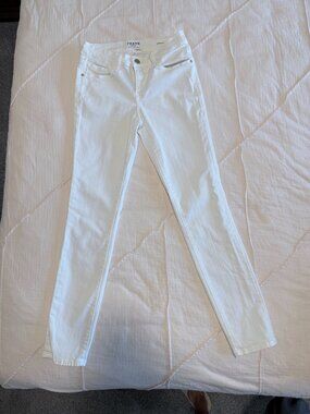Frame Denim Women's White Le Skinny de Jeanne Crop Size 26